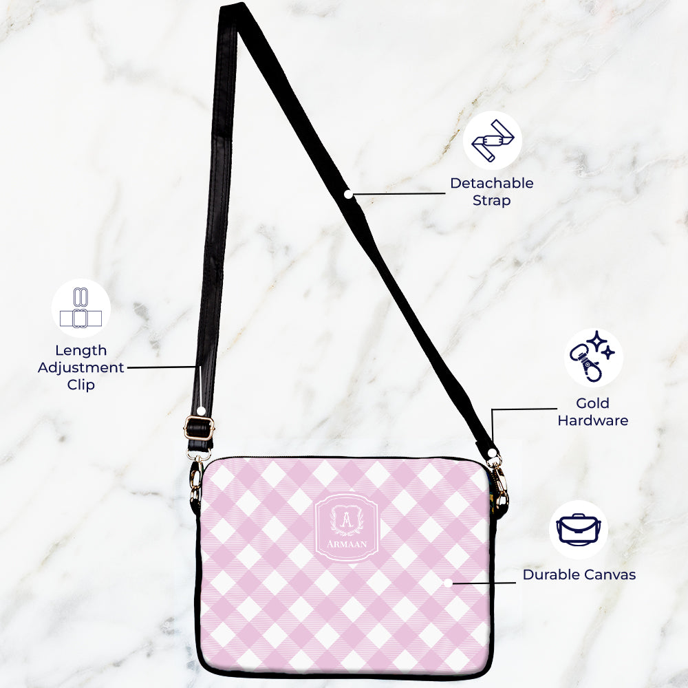 Gingham  Laptop Bag