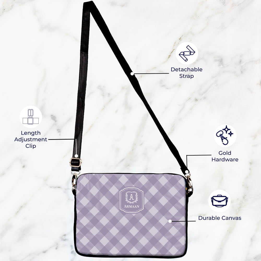 Gingham  Laptop Bag