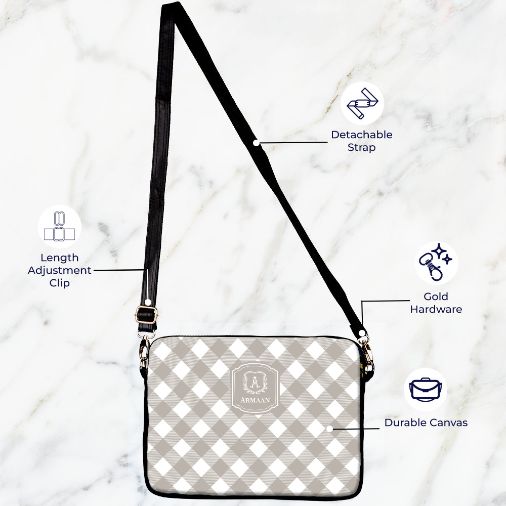 Gingham  Laptop Bag