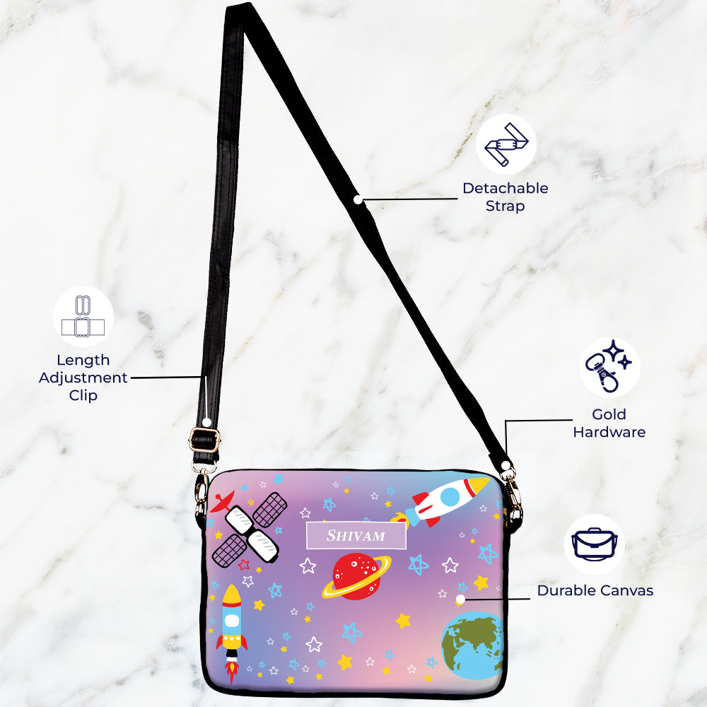 Space Satellites Kids Laptop Bag