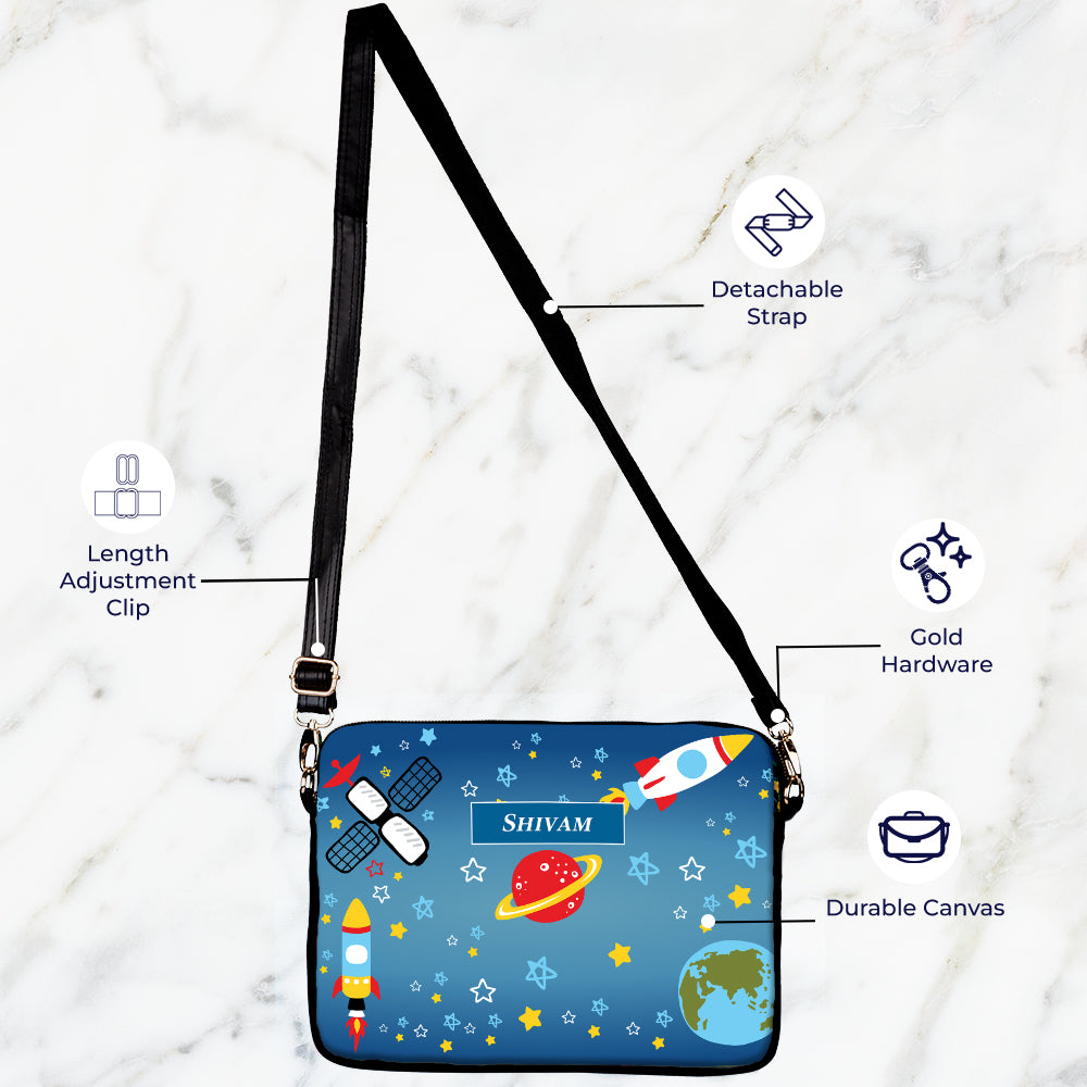 Space Satellites Kids Laptop Bag