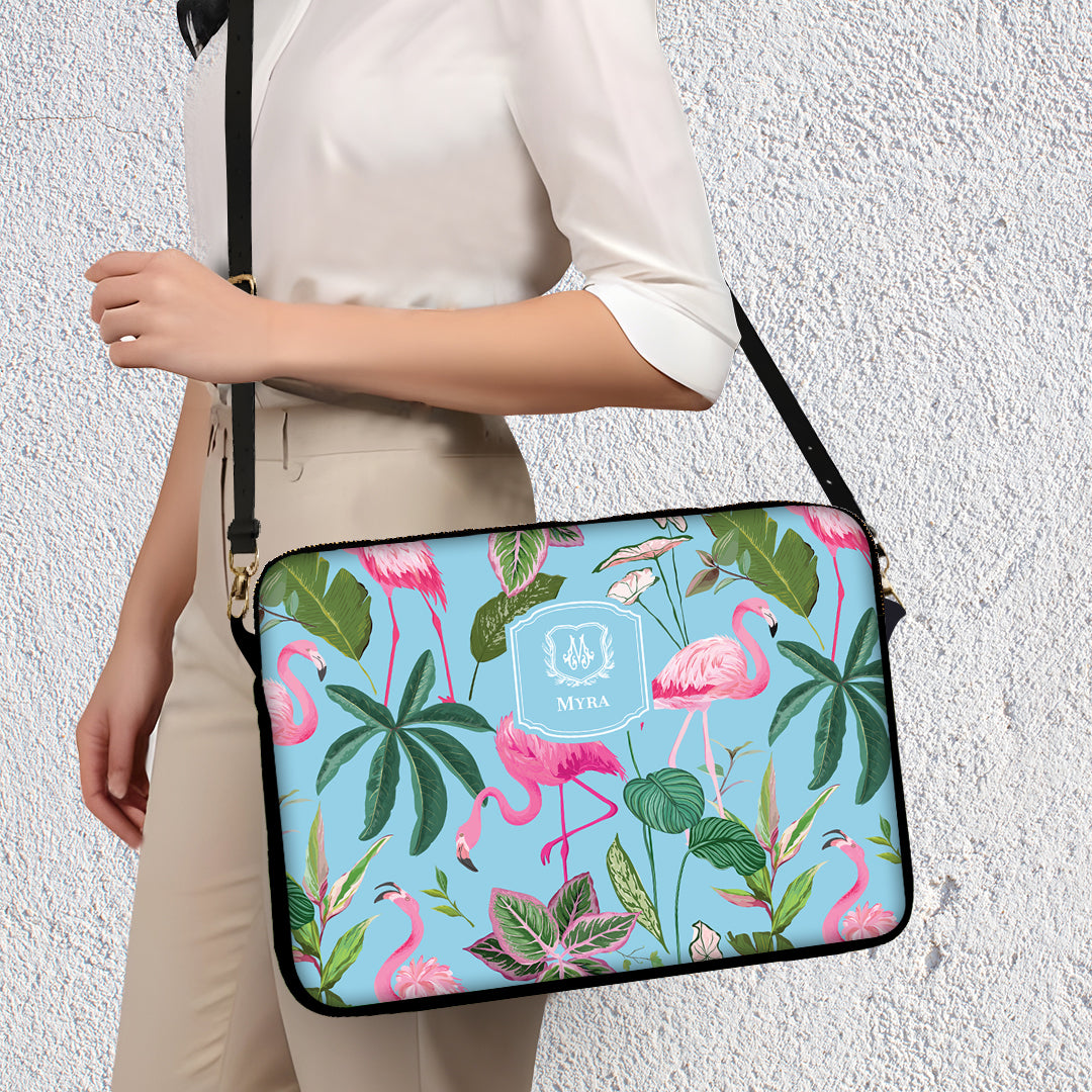 Flamingo Foliage Laptop Bag