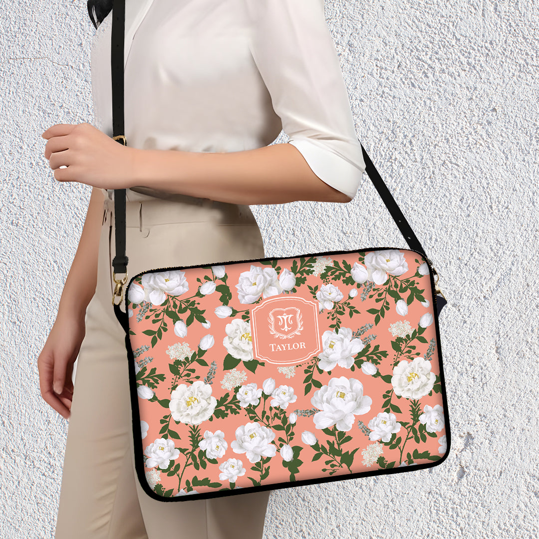 Peonies Laptop Bag