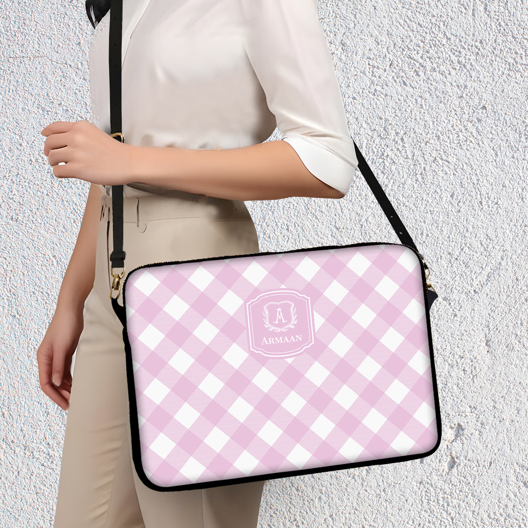 Gingham  Laptop Bag