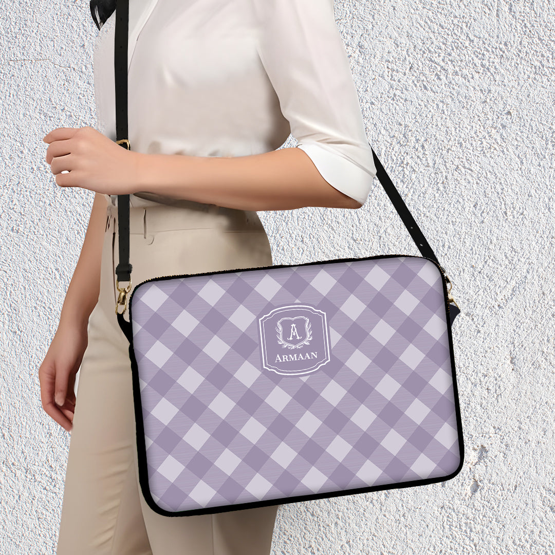 Gingham  Laptop Bag