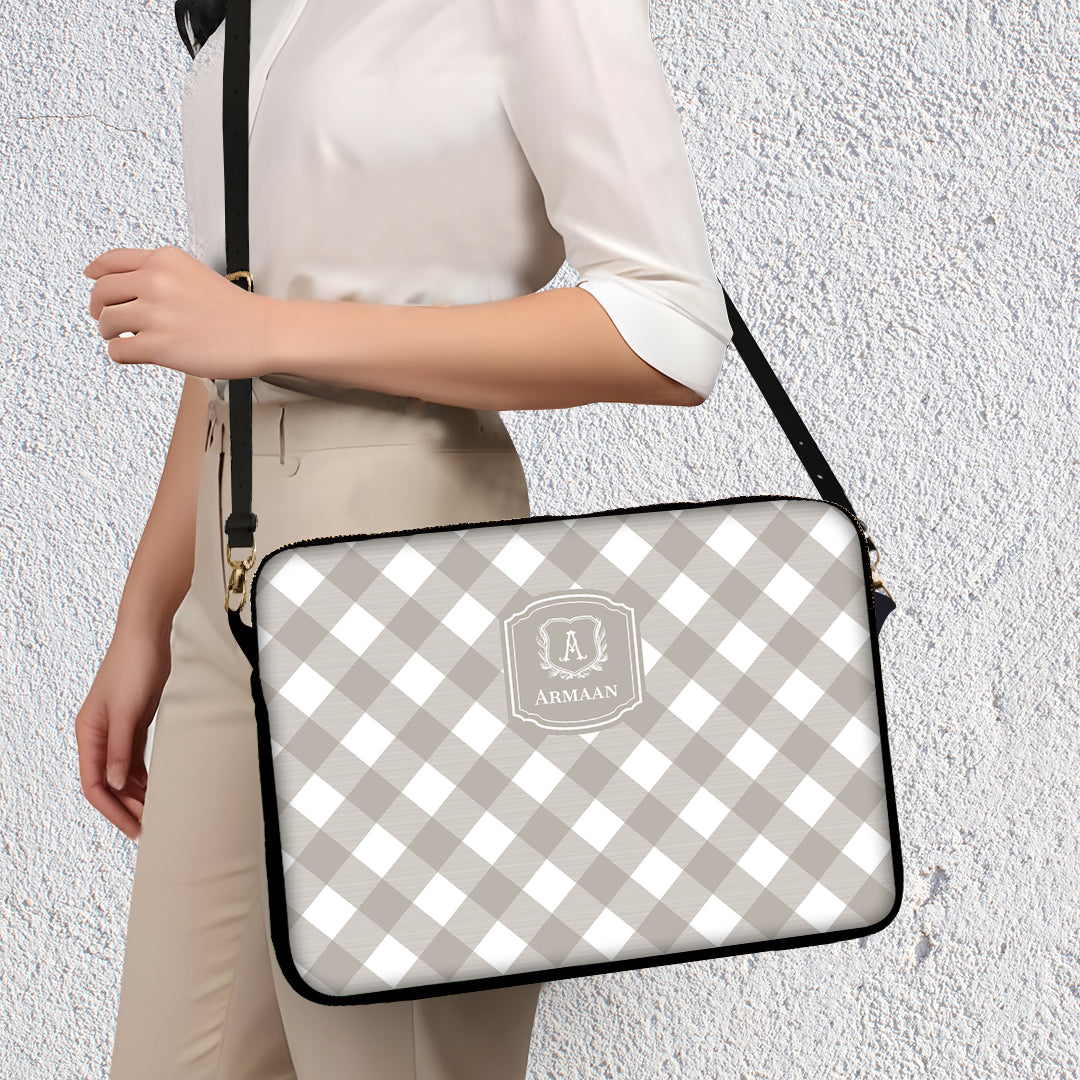 Gingham  Laptop Bag