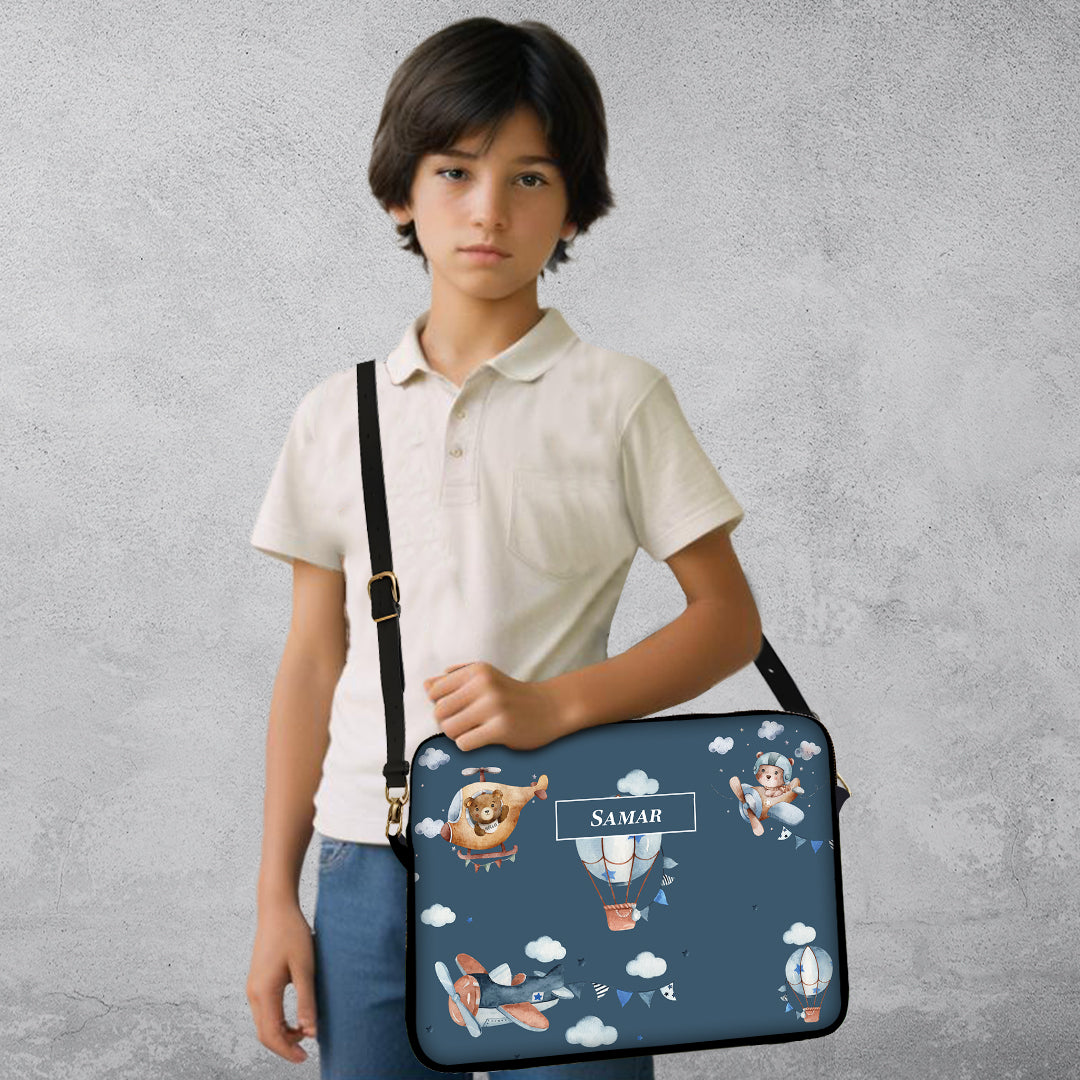 Teddy's Flight Kids Laptop Bag