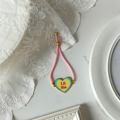Lil Sis (Pastel) Metal Rakhi (Non Personalised)