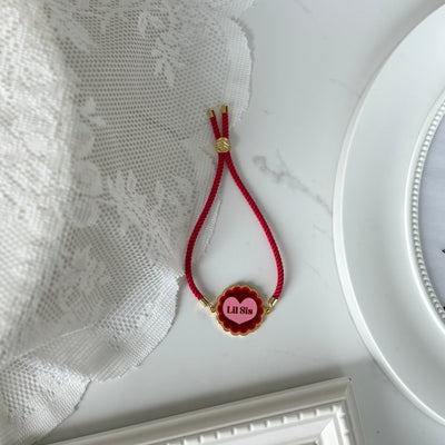 Lil Sis (Red) Metal Rakhi (Non Personalised)