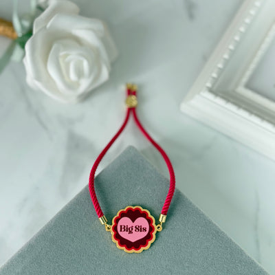 Big Sis (Red) Metal Rakhi (Non Personalised)