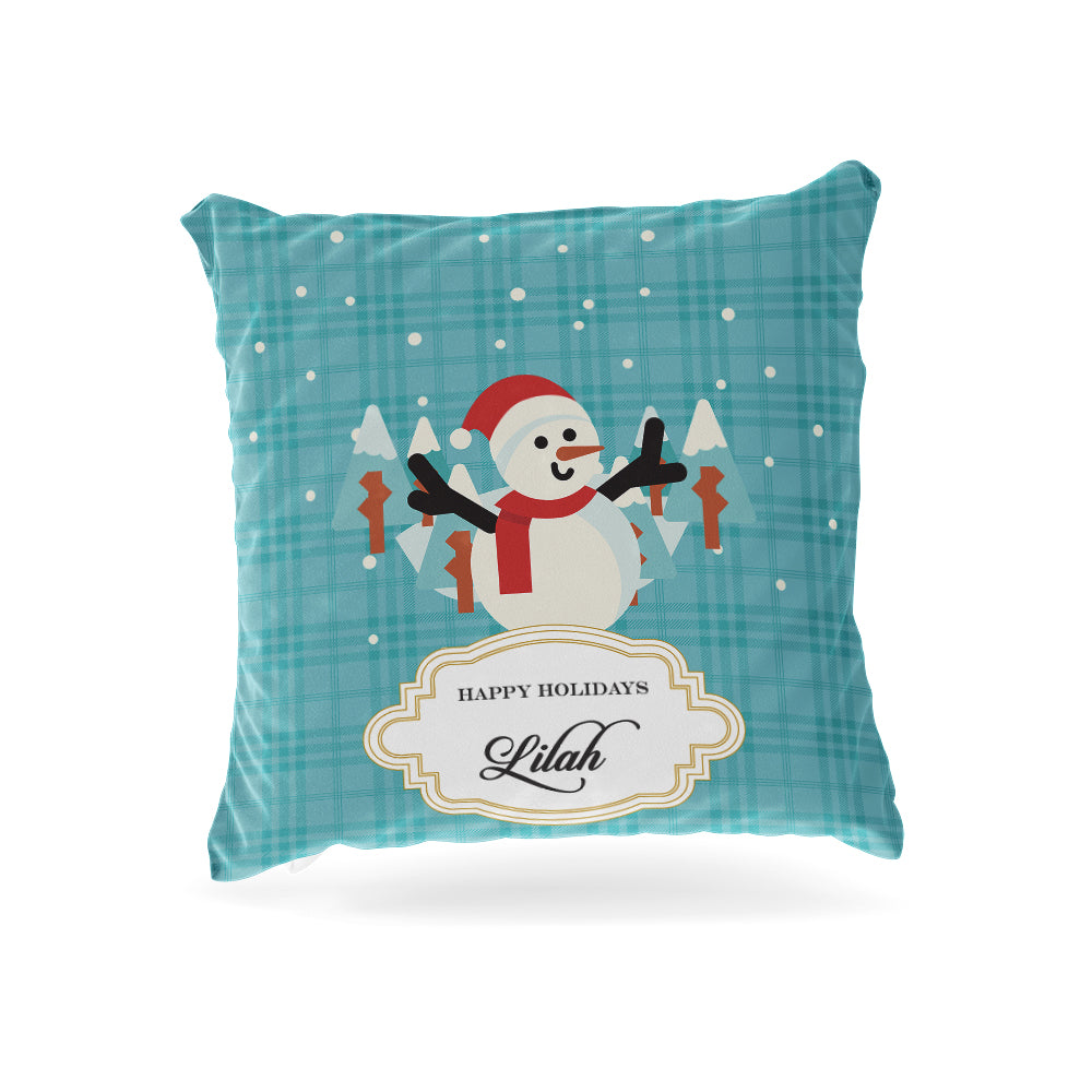 Merry Snowman Christmas Cushion Cover