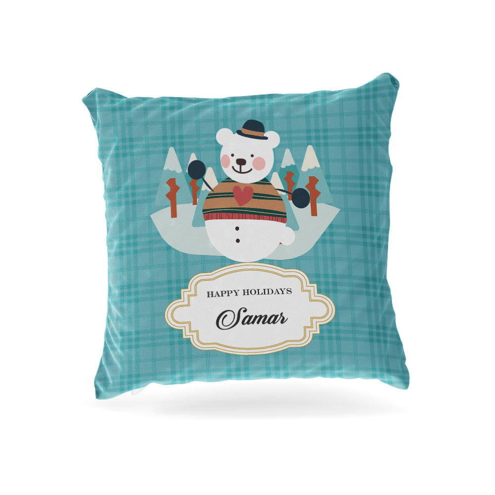 Mr. Snowy Christmas Cushion Cover