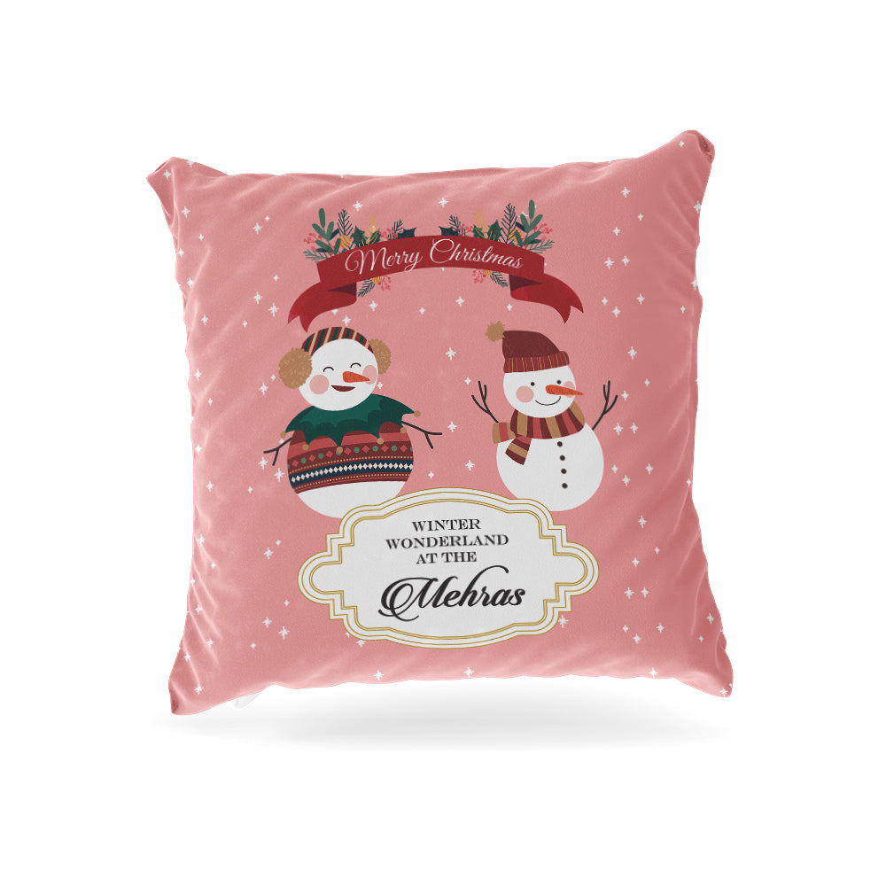 Snowmans Duo Christmas Cushion Cover