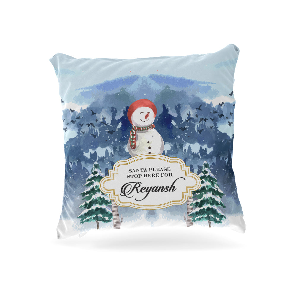 Snowman Land Christmas Cushion Cover