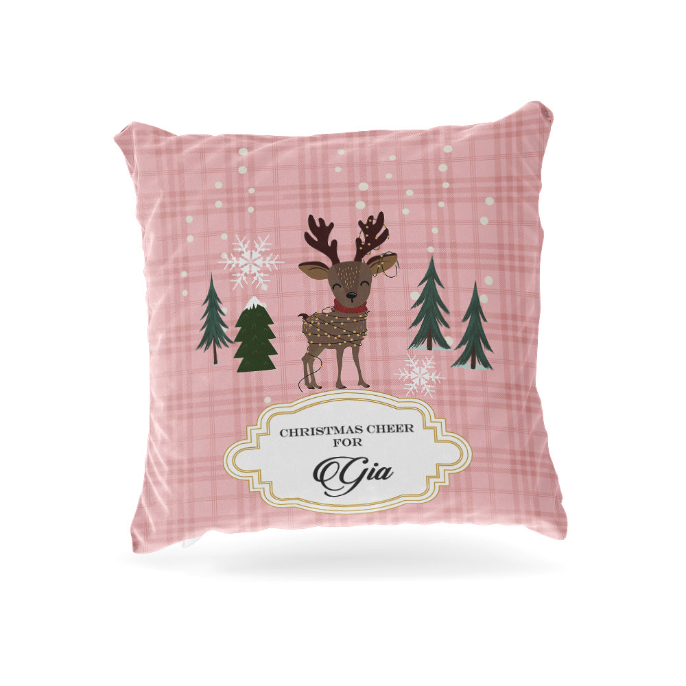 Rudolph in Christmas Lights Cushion Cover