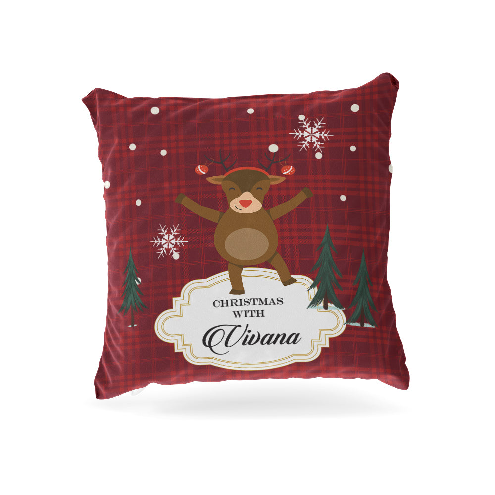 Dancing Rudolph Christmas Cushion Cover