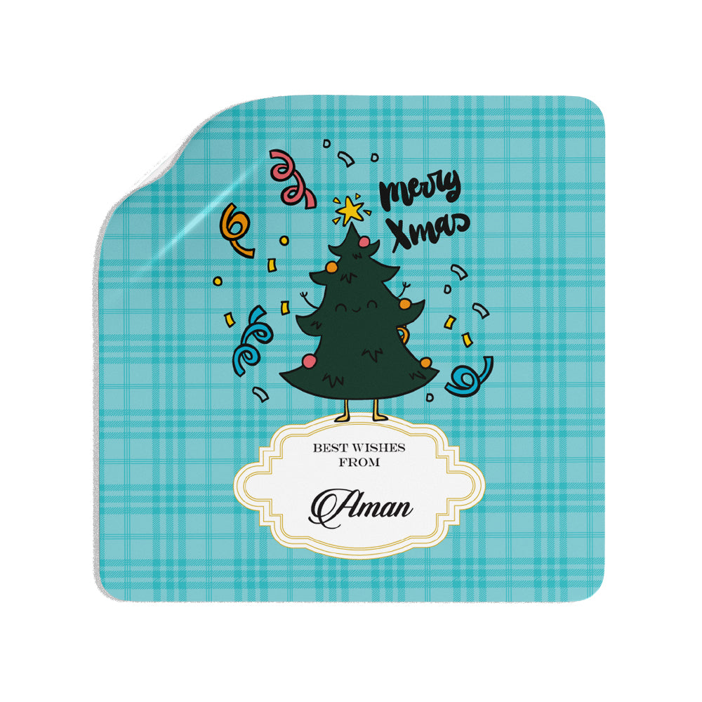 Merry X'mas Tree Christmas Gift Sticker (Set of 24)