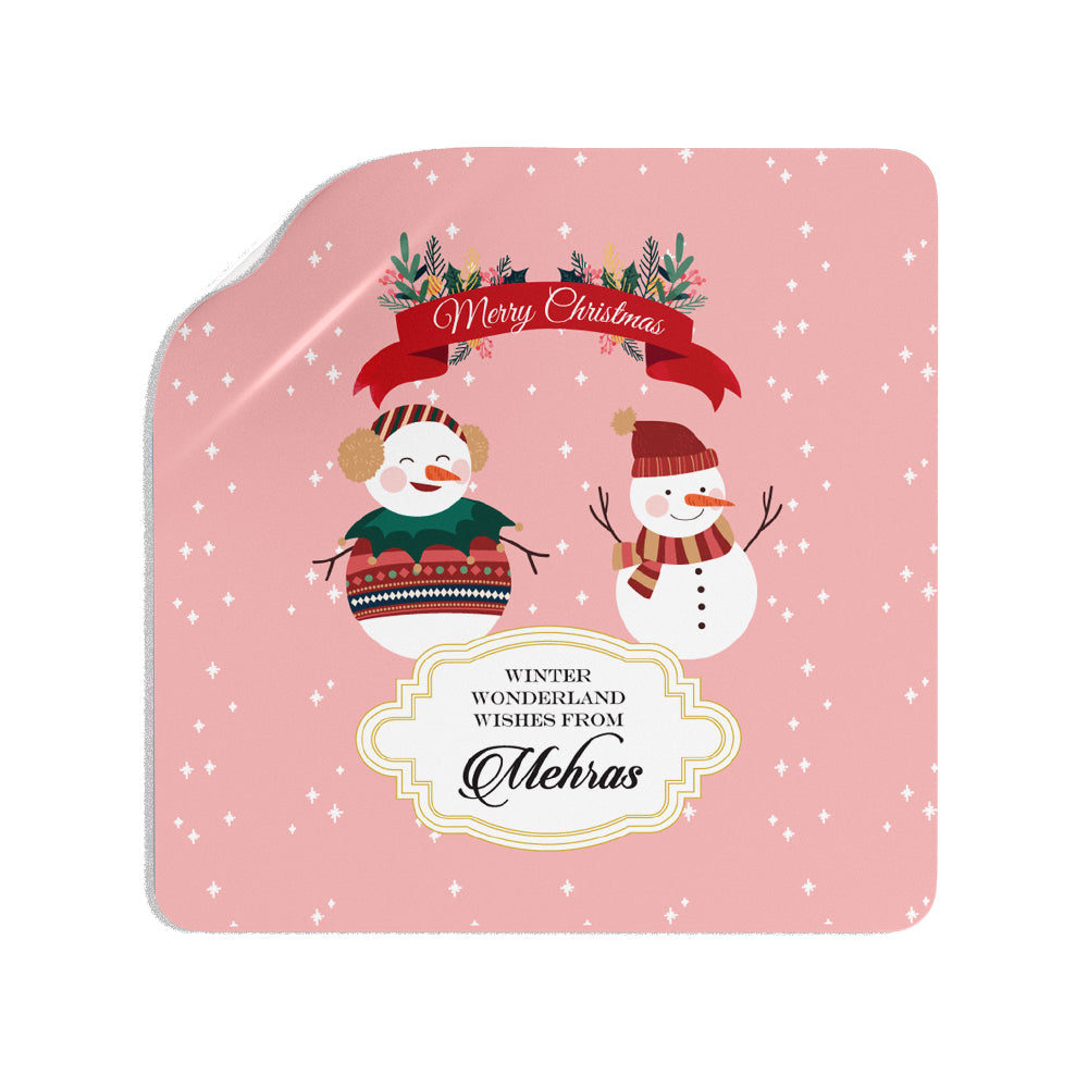 Snowmans Duo Christmas Gift Sticker (Set of 24)