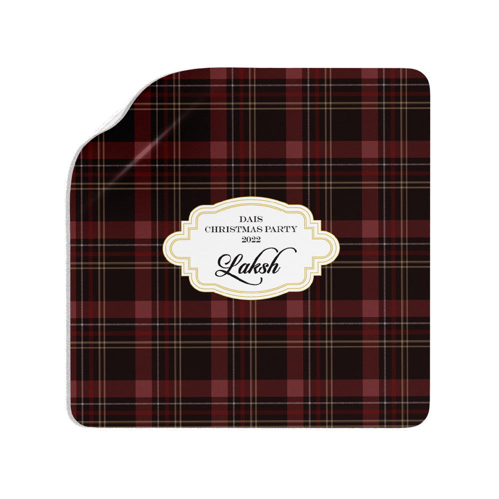 Tartan Christmas Gift Sticker (Set of 24)