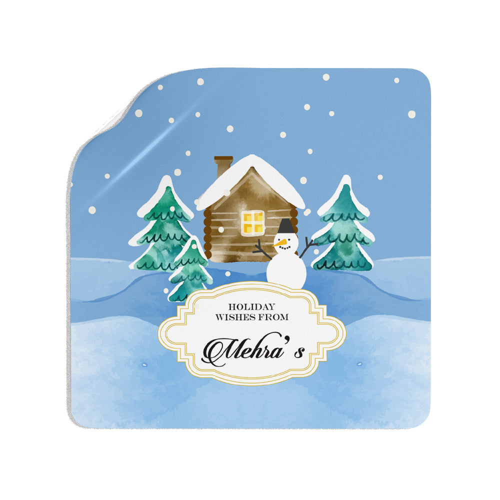 Mr. Snowy's House Christmas Gift Sticker (Set of 24)