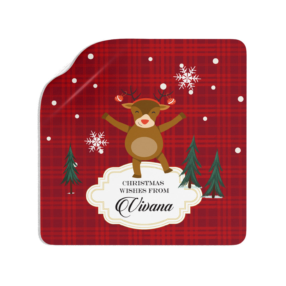 Dancing Rudolph Christmas Gift Sticker (Set of 24)