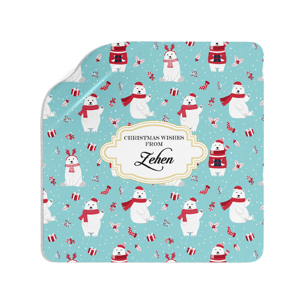 Merry Polar Bears Christmas Gift Sticker (Set of 24)