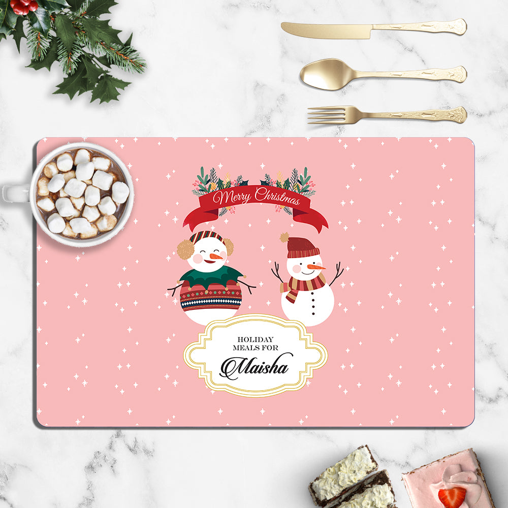 Snowmans Duo Christmas Tablemat