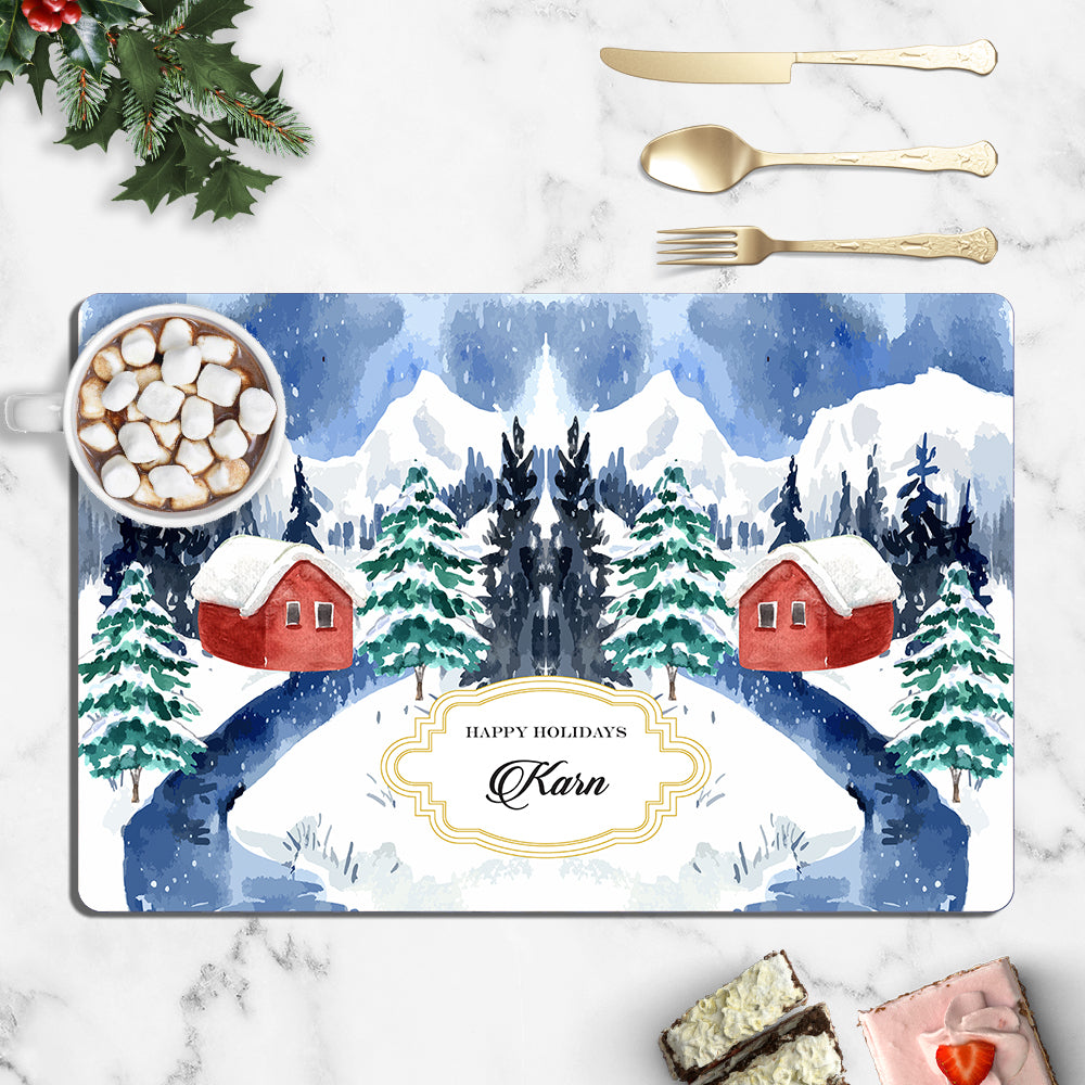 Little Red House Christmas Tablemat