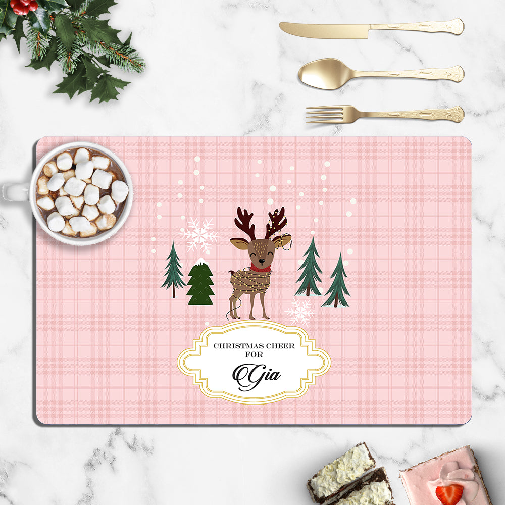 Rudolph in Christmas Lights Tablemat