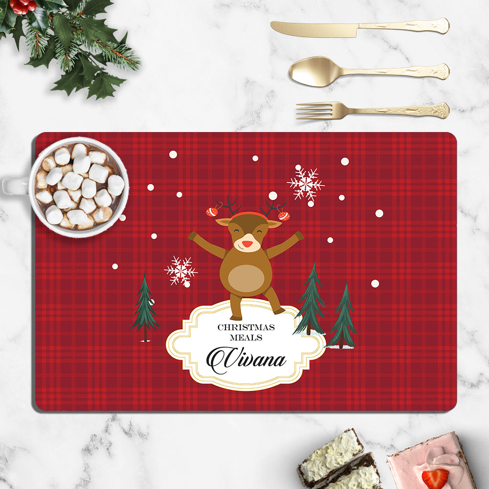 Dancing Rudolph Christmas Tablemat