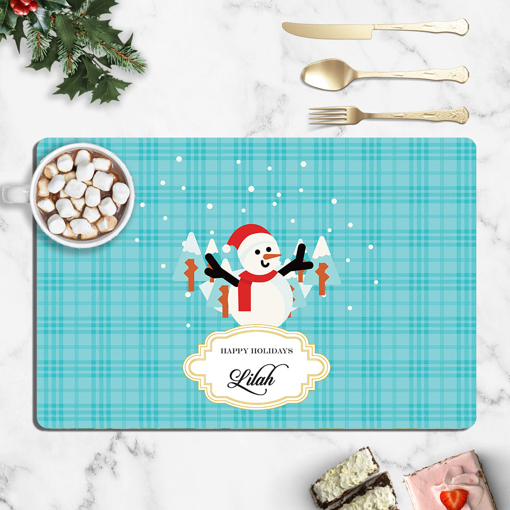 Merry Snowman Christmas Tablemat