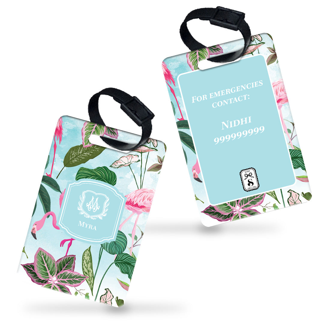 Flamingo Foliage Bag Tag