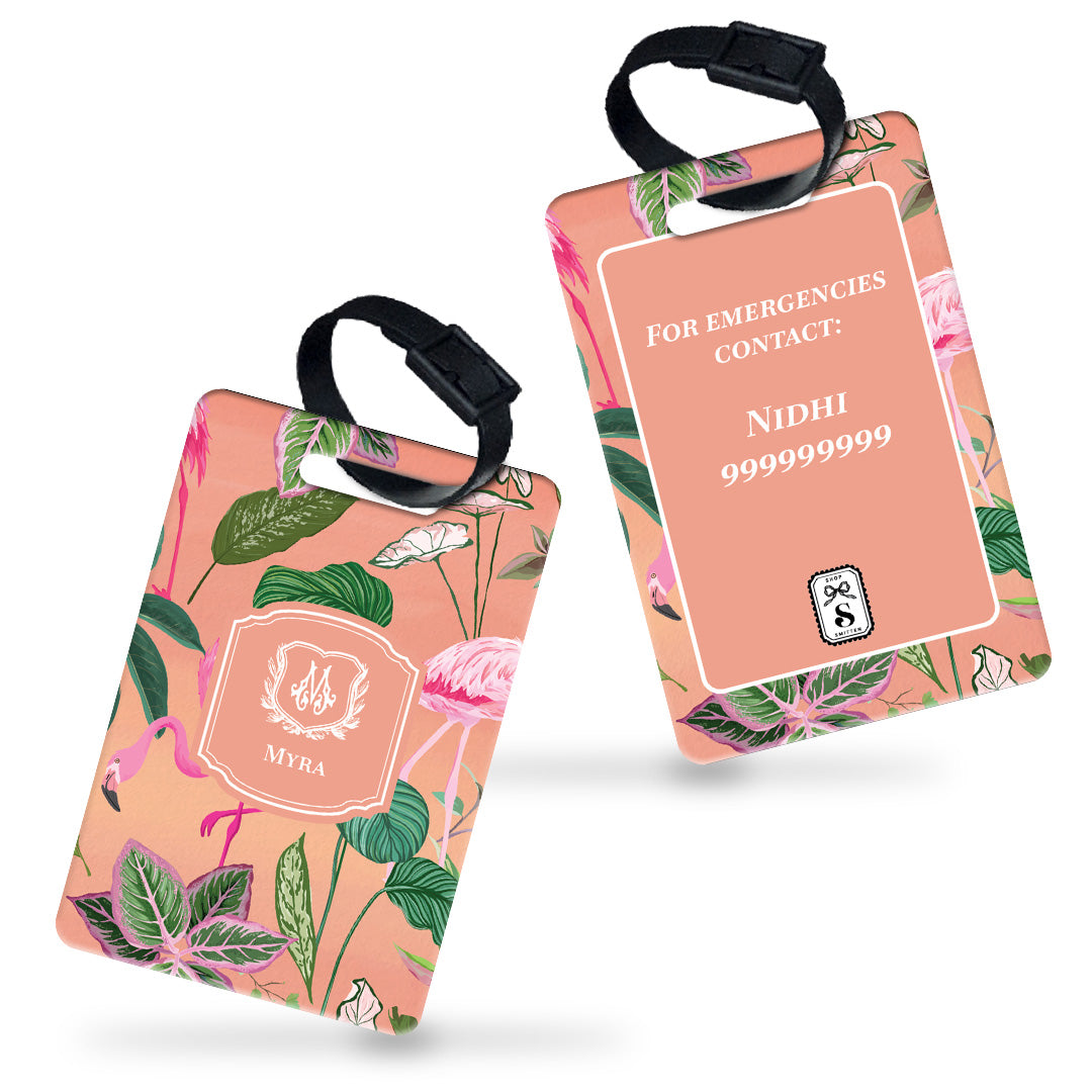 Flamingo Foliage Bag Tag