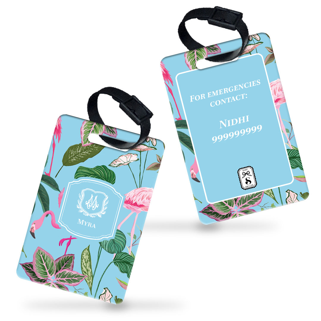 Flamingo Foliage Bag Tag