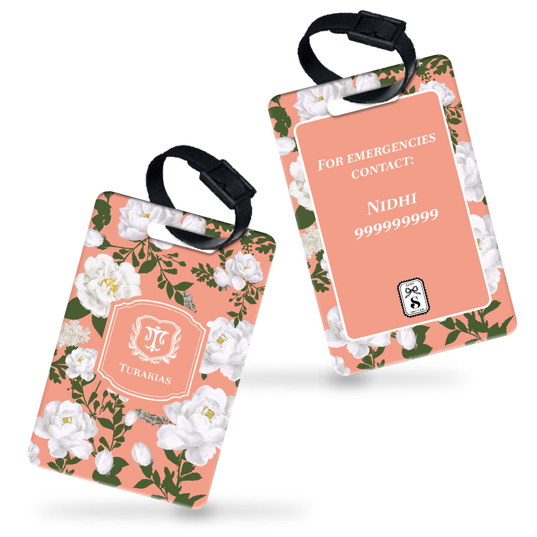 Peonies Bag Tag