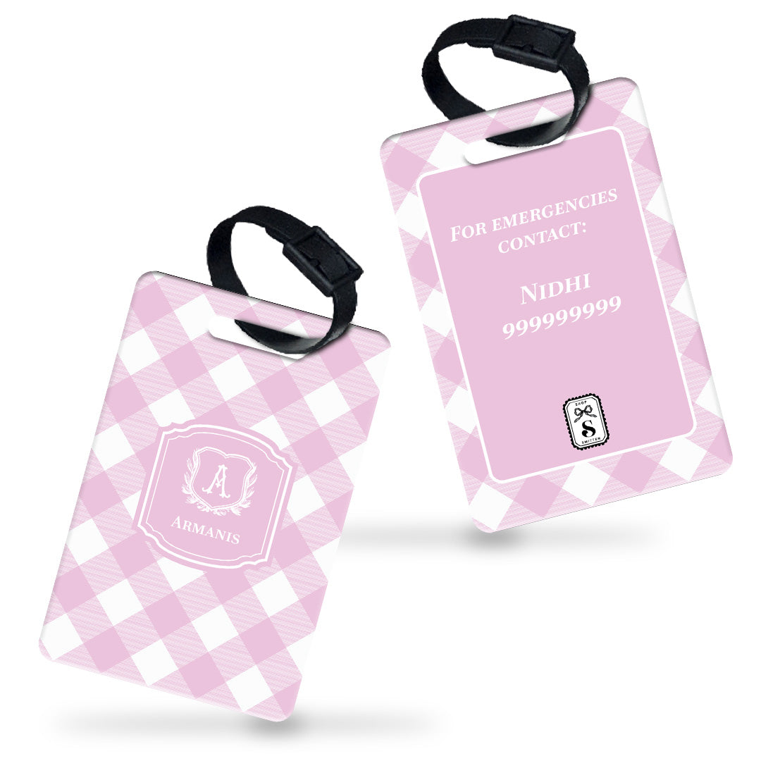 Gingham  Bag Tag