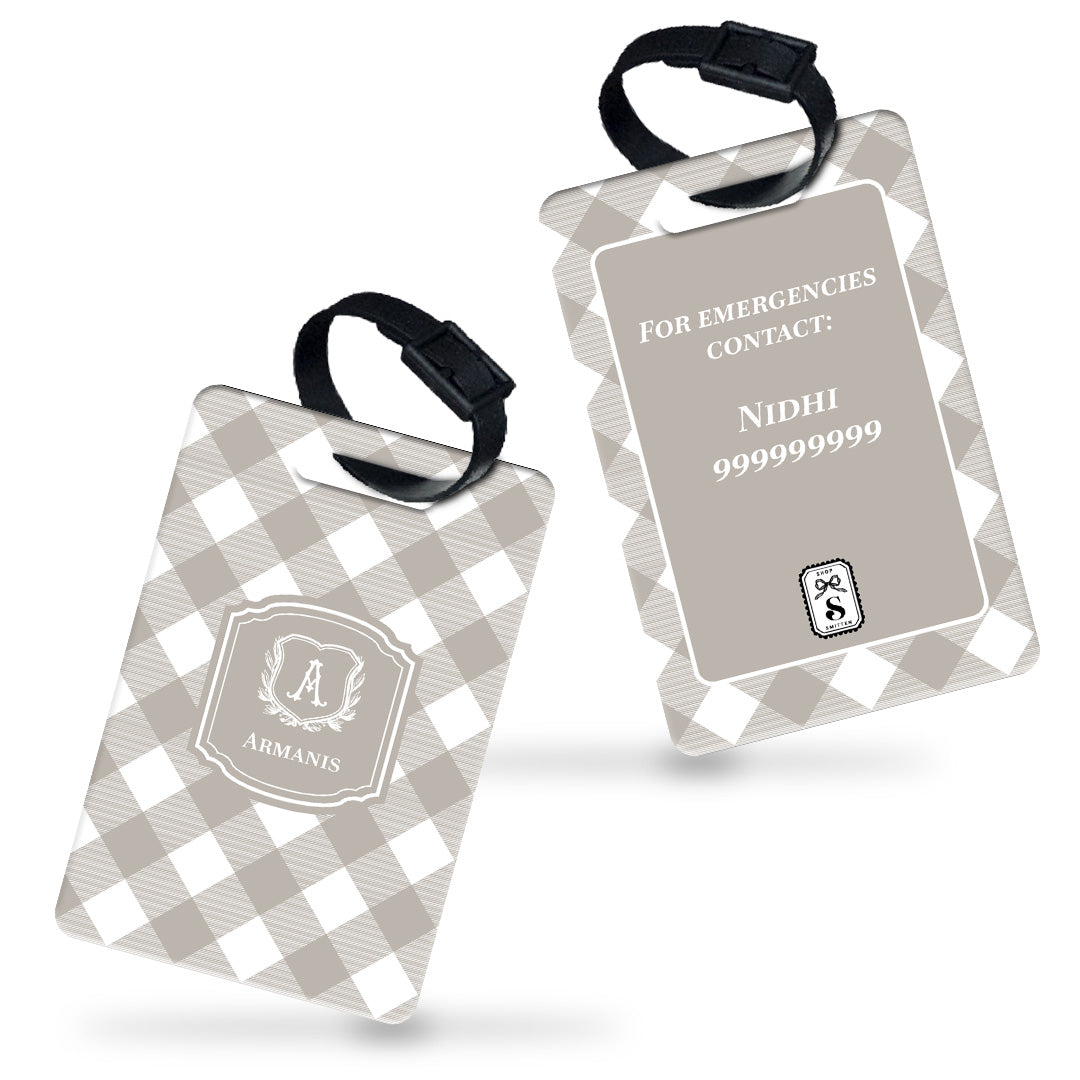 Gingham  Bag Tag