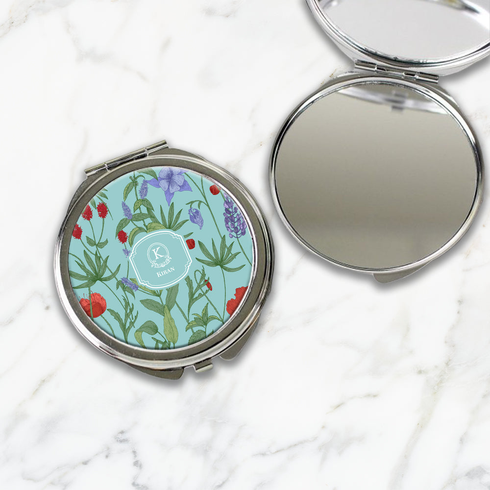 Scarlet Bloom Compact Mirror