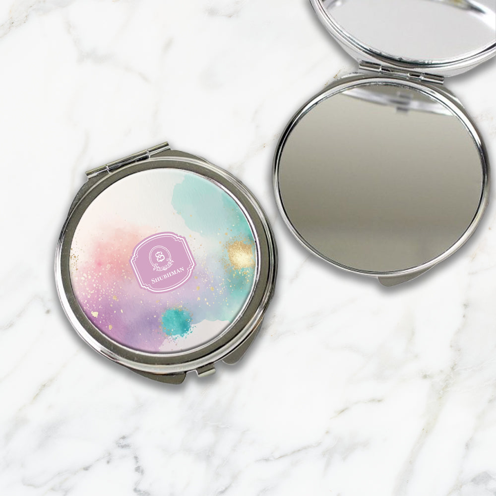 Gilded Strokes Compact Mirror