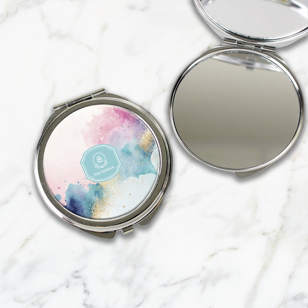 Gilded Strokes Compact Mirror