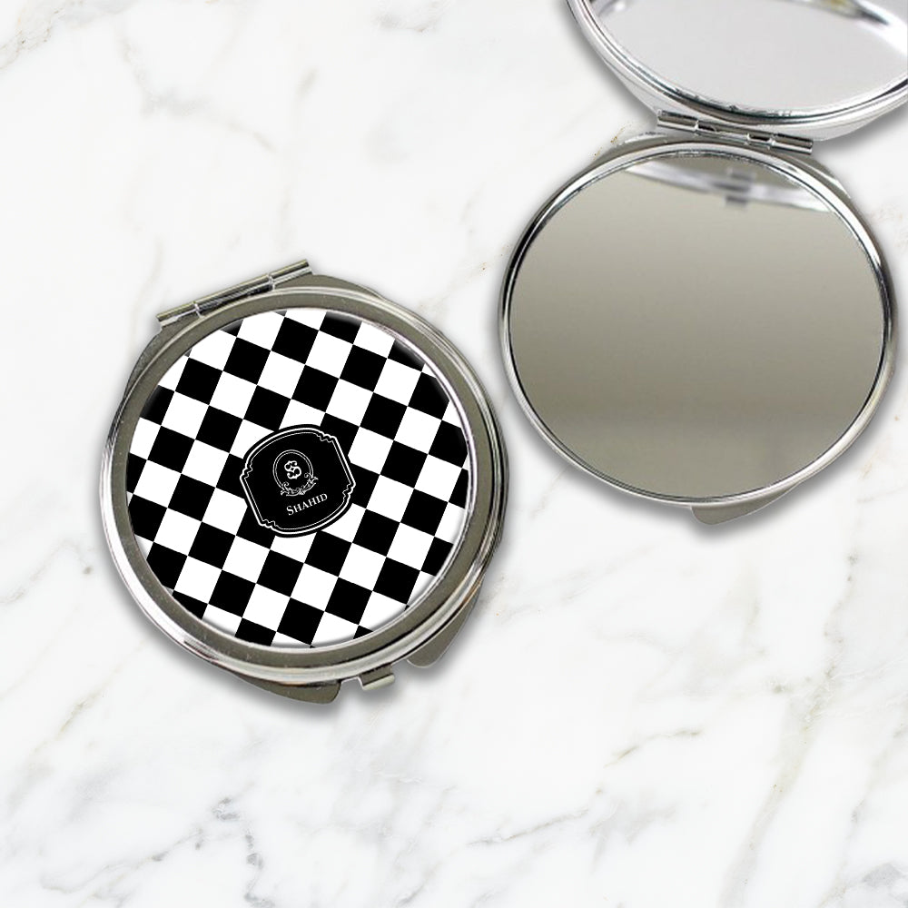 Checkered Compact Mirror