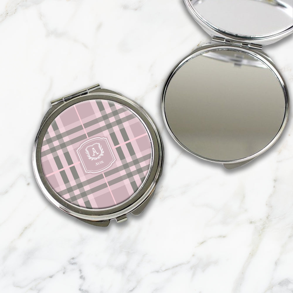 Plaid Compact Mirror