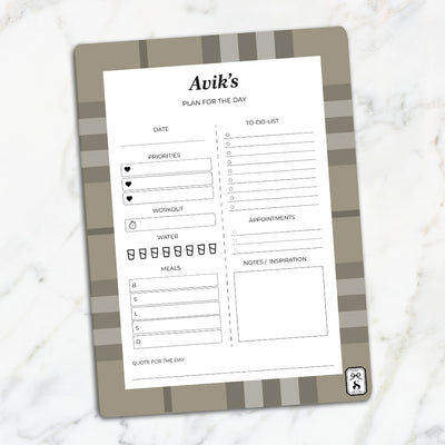 Plaid Daily Planner