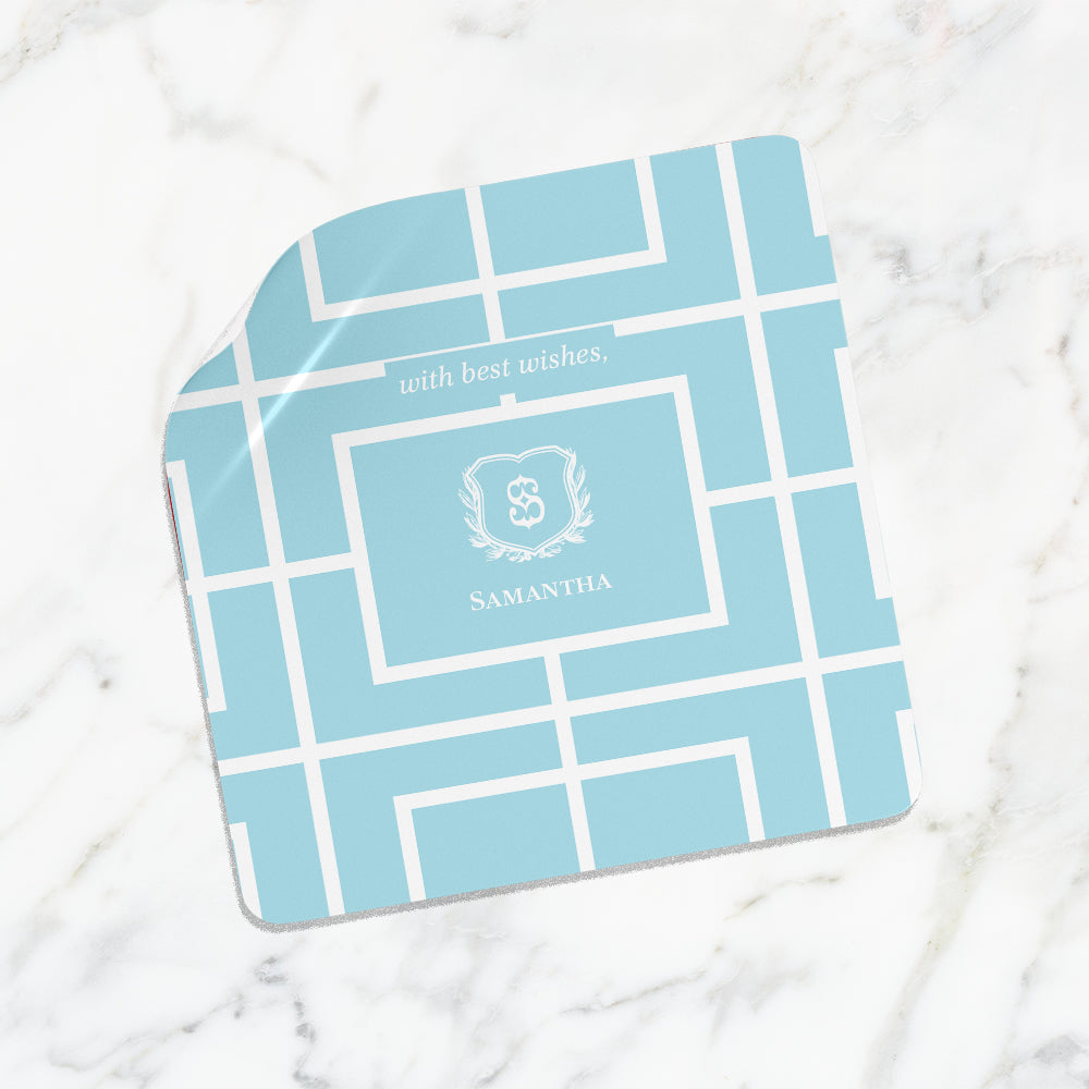 Nautical Grid Gift Sticker