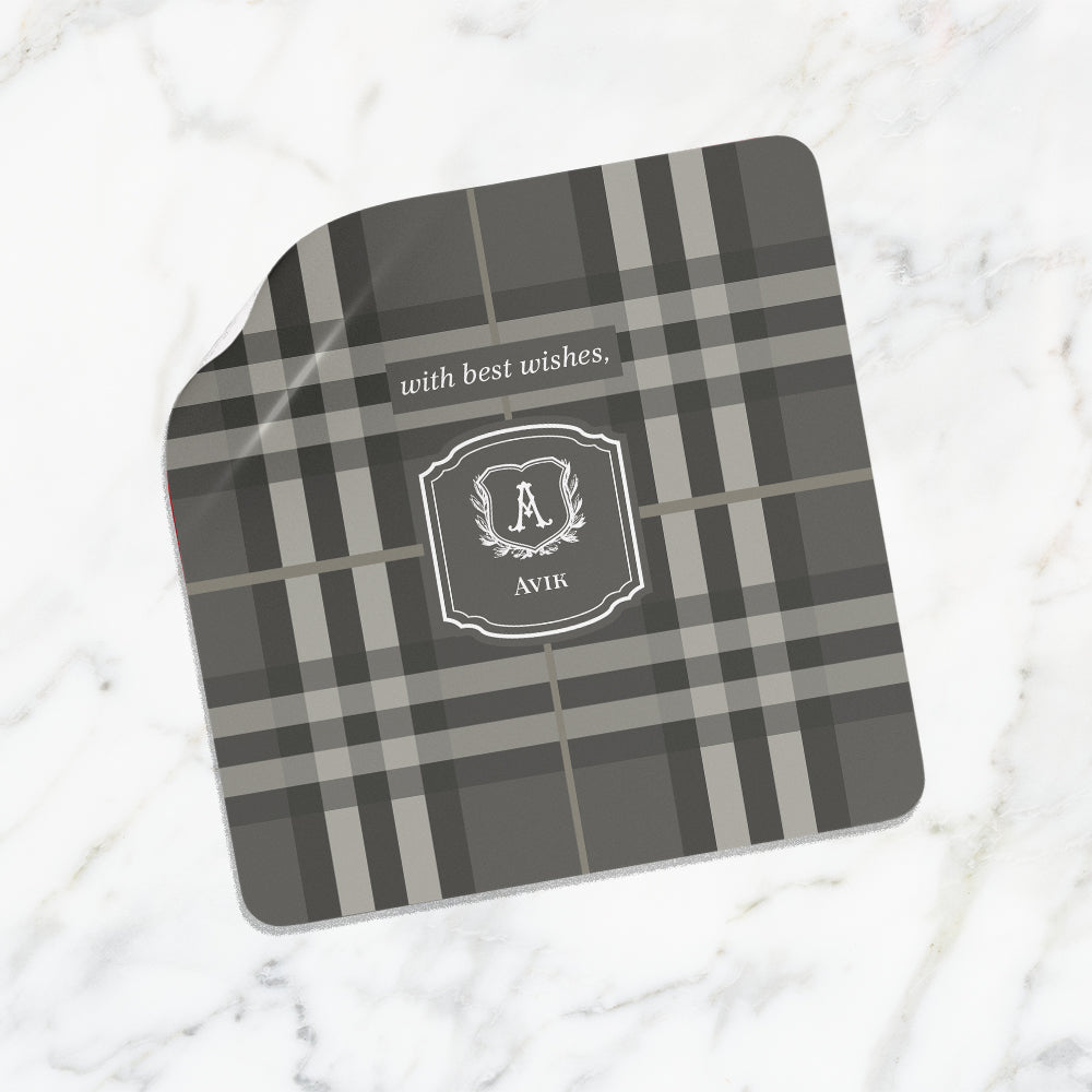 Plaid Gift Sticker