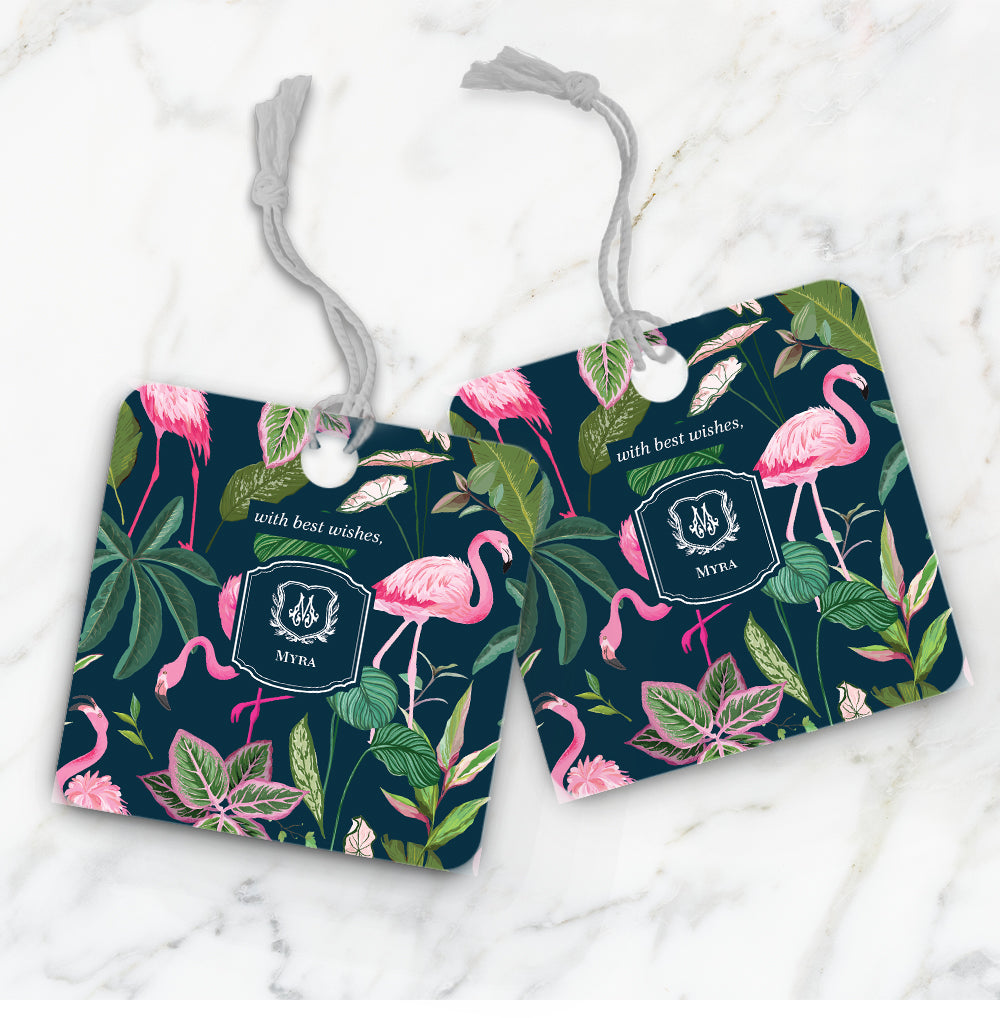 Flamingo Foliage Gift Tag