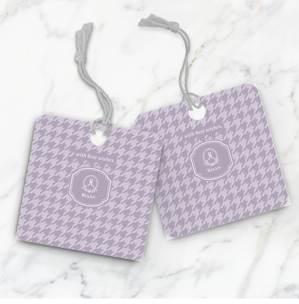 Houndstooth  Gift Tag