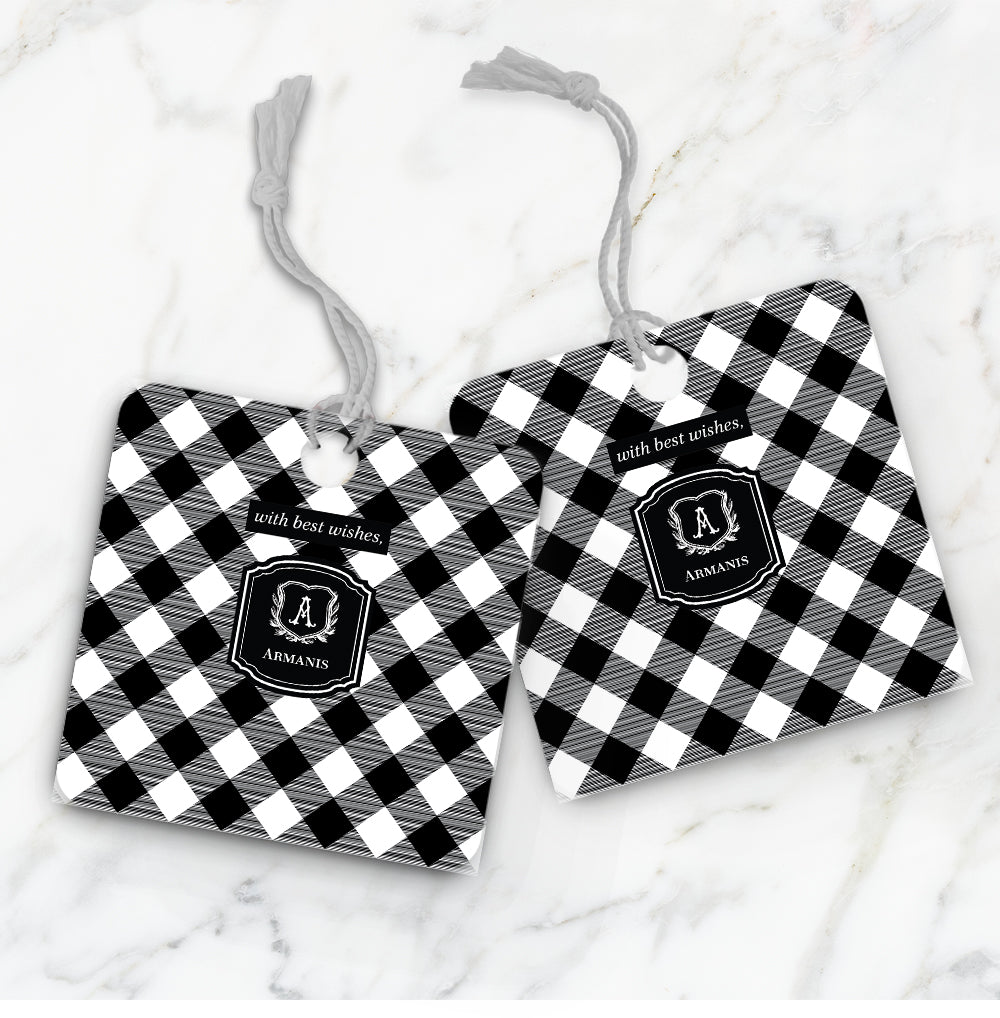 Gingham  Gift Tag