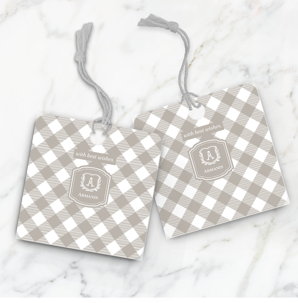 Gingham  Gift Tag