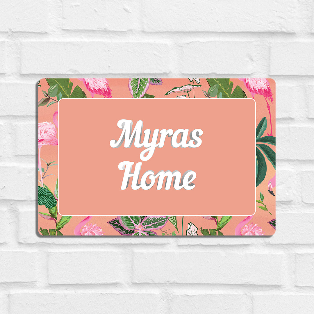 Flamingo Foliage Name Plate - Standard